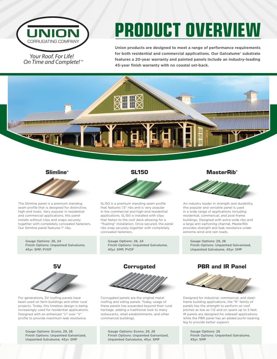 Union Corrugating Product Overview cover