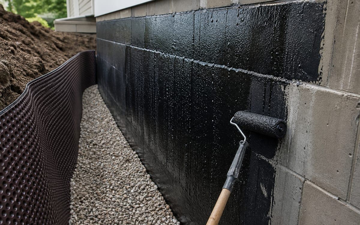 Foundation Waterproofing Near Me | Warm Home Inc Foundation waterproofing membrane that stops water at the source by Warm Home Inc