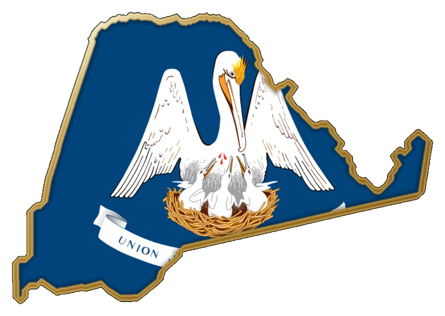Location mark for Ascension Parish, Louisiana on Warm Home Inc service pages
